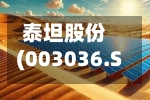 泰坦股份(003036.SZ):公司高端电子布喷气织机尚处于研发阶段 未形成任何销售收入