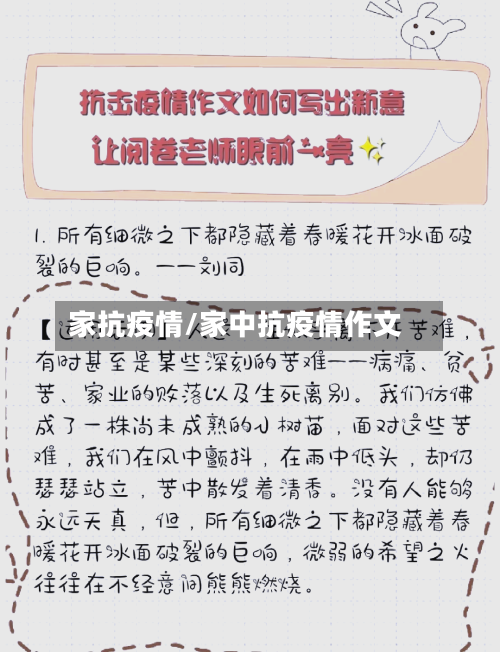 家抗疫情/家中抗疫情作文