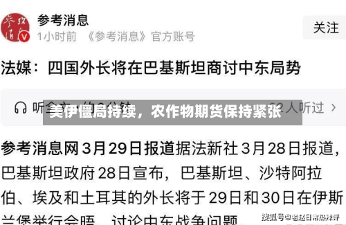 美伊僵局持续，农作物期货保持紧张