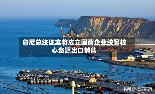 印尼总统证实将成立国营企业统筹核心资源出口销售