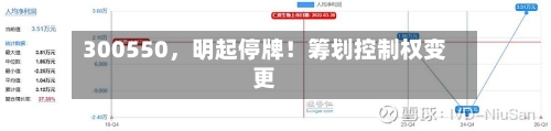 300550,明起停牌!筹划控制权变更