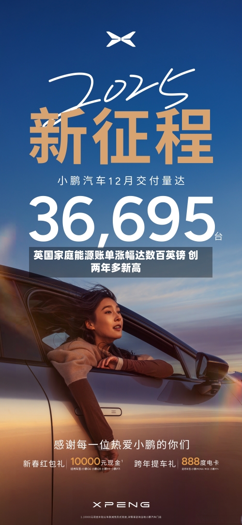 英国家庭能源账单涨幅达数百英镑 创两年多新高
