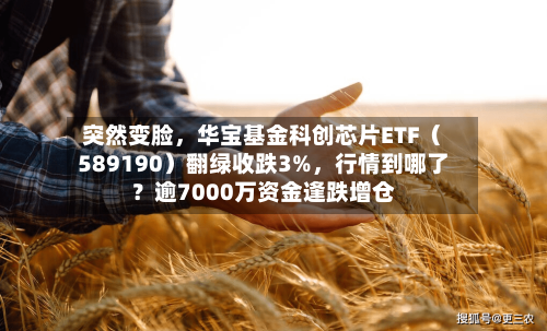 突然变脸，华宝基金科创芯片ETF（589190）翻绿收跌3%，行情到哪了？逾7000万资金逢跌增仓