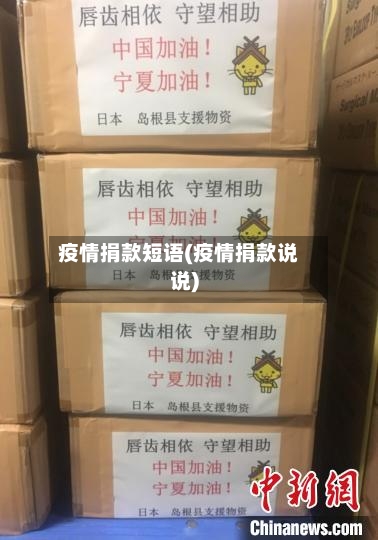疫情捐款短语(疫情捐款说说)
