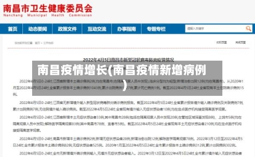 南昌疫情增长(南昌疫情新增病例)