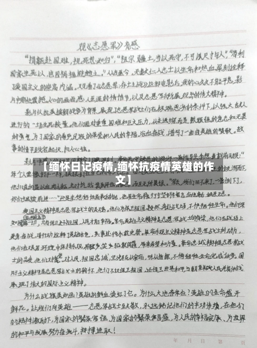 【缅怀日记疫情,缅怀抗疫情英雄的作文】