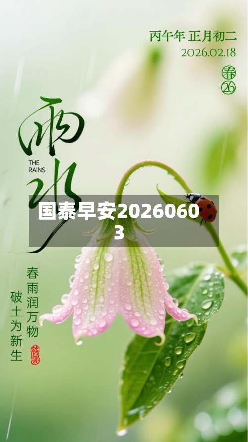 国泰早安20260603