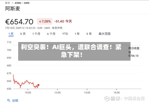 利空突袭！AI巨头，遭联合调查！紧急下架！