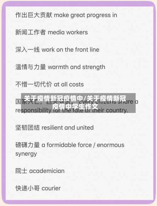 关于疫情新冠疫情中/关于疫情新冠疫情中学生作文