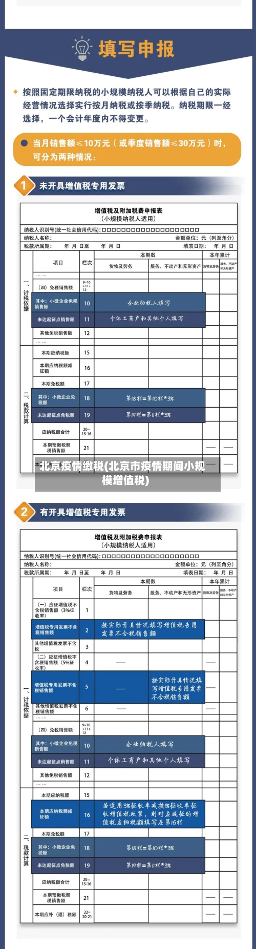北京疫情缴税(北京市疫情期间小规模增值税)