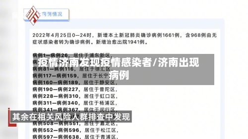 疫情济南发现疫情感染者/济南出现病例