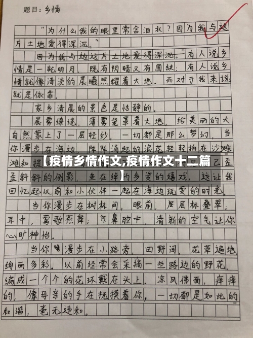 【疫情乡情作文,疫情作文十二篇】